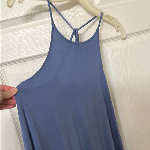 AMERICAN EAGLE Blue BRAIDED STRAP Cotton SWING Casual Dress Sz Med - Picture 3 of 9